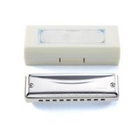 Beginners And Adults Blues Harmonica C D A F G Bb E Key 10 Holes 20 Notes Suitable(White C)