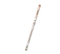 Beginners Bamboo Flute Beginners Playing Horizontal Two-section Flute Zero-based Entry-level National Musical Instrument(White,C Key)