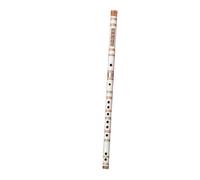 Beginners Bamboo Flute Beginners Playing Horizontal Two-section Flute Zero-based Entry-level National Musical Instrument(White,G Key)