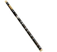 Beginners Bamboo Flute Black Bitter Flute Two-section Transverse Flute Beginner's Entry-level National Wind Instrument(F Key)