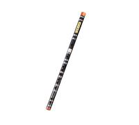 Beginners Bamboo Flute Flute Beginners Play Two-section White Copper Transverse Flute National Wind Instrument(Black,E Key)