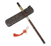 Beginners Bamboo Flute Flute Cloth Box Bitter Flute National Musical Instrument Dongxiao Beginners Playing Flute(D Key)