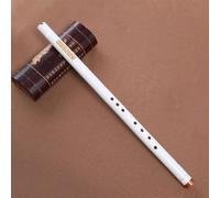 Beginners Bamboo Flute Professional Purple Flute Xiao Chinese Vertical Piccolo Shakuhachi Classic Traditional Music Instrument(White)
