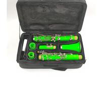 Beginners clarinet Bb Clarinet 17 Nickel Silver Key ABS Body Material Clarinet(Green)