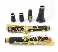 Beginners clarinet Bb Clarinet Gold Lacquer 17 Key Black Clarinet Professional Clarinet