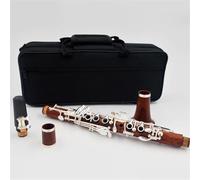 Beginners clarinet Eb Key Clarinet Rosewood Clarinet Beautiful Sound Quality Professional Woodwind Instrument Clarinet(Silver plated key)
