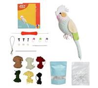 Beginners Crochet Kit - Complete Animal Crochet Kit With Cotton-Nylon Blend Yarn,Crochet Hook,Step Instruction Book Video Tutorials For Adults,Beginners,Animal Lovers Diy Craft Gifts (Parrot)