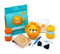 Beginners Crochet Kit with Easy Peasy Yarn as seen on Shark Tank - with Step-by-Step Video Tutorials - Sebastian The Lion