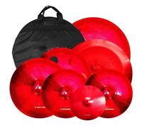 Beginners Cymbal Cymbal Pack For Drum 7 Pcs 14 Hi Hats 16 Crash/Stacker 20 Ride 10 Splash 18 Inch Professional Performance(Red)