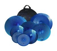 Beginners Cymbal Cymbal Pack Silent 5 PCS 14 Hihats 16 Crash 18 Crashride 20 Inch Ride Impact Resistant(Type3)