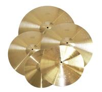 Beginners Cymbal Professional Alloy Cymbal 14 Hi Hat 16/18 Crash 20 Inch Ride Percussion Instrument Accessories(Gold Color)
