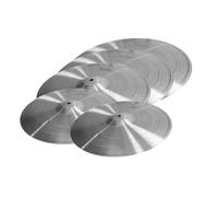 Beginners Cymbal Professional Alloy Cymbal 14 Hi Hat 16/18 Crash 20 Inch Ride Percussion Instrument Accessories(Sliver Color)