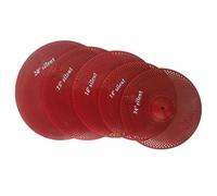 Beginners Cymbal Professional Low Volume Cymbal Set 14 16 18 20 Inch 5 Pcs Silent Percussion Instrument(Red)