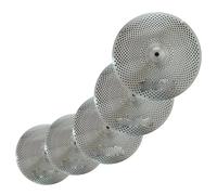 Beginners Cymbal Professional Low Volume Cymbal Set 14 16 18 20 Inch 5 Pcs Silent Percussion Instrument(Silver)