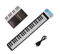 Beginners Electronic Keyboard 49 Keys Silicone Flexible Hand Roll Up Piano Soft Electronic Keyboard