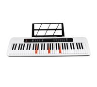 Beginners Electronic Keyboard 61-key Adult Beginner Electronic Keyboard With Lights And Music To Play, With Microphone And Music Score(White)