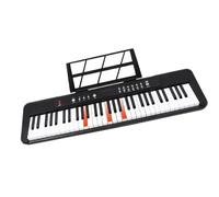 Beginners Electronic Keyboard 61-key Adult Beginner Electronic Keyboard With Lights And Music To Play, With Microphone And Music Score(Black)