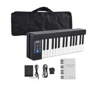 Beginners Electronic Keyboard 61 Key Electronic Piano Portable Foldable Multi-function Digital Piano LCD With Sustain Pedal Portable Bag(US)