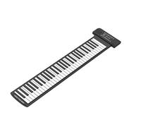 Beginners Electronic Keyboard 61-key Thickened Hand-rolled Piano MIDI Silicone Keyboard For Beginners Professional Electronic Keyboard Black English