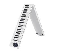 Beginners Electronic Keyboard 88-Keys Foldable Piano Multifunctional Digital Piano Portable Piano Ultra-thin Design Musical Instruments For Students(White)