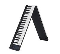 Beginners Electronic Keyboard 88-Keys Foldable Piano Multifunctional Digital Piano Portable Piano Ultra-thin Design Musical Instruments For Students(Black 2)