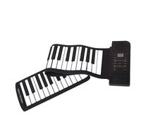 Beginners Electronic Keyboard English 61-key Hand-rolled Piano Thickened Silicone Portable Electronic Piano Adult Midi Keyboard(Uk)