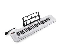 Beginners Electronic Keyboard Multifunctional 61 Keys Piano Keyboard Portable Musical Instrument Illuminated Keyboard Digital Piano With Dual Speaker(White)