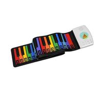 Beginners Electronic Keyboard Portable 49 Keys Electronic Piano Roll Up Keyboard Musical Instrument Gift Colorful