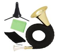 Beginners French Horn Brass Wind Instruments Bb Major Hunter Horn Gold Mini With Stand And Black