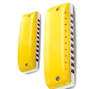 Beginners Harmonica 10 Hole Blues Harmonica Yellow Set For Beginners And Adults(Bb)
