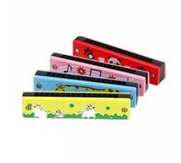 Beginners Harmonica 2 Pieces Wooden Harmonica 16 Holes Beginner Musical Instrument Education