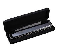 Beginners Harmonica 24Hole PolyphonicC Chord Portable Mini Harp Instrument Professional Harmonica For Beginners(Athens Blac)