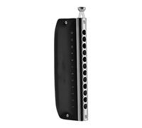 Beginners harmonica Chromatic Harmonica 12 Holes Deluxe Harmonica C Key With Slider And Valve - 12 Hole 48 Tone For Adults Beginners(12 Black)