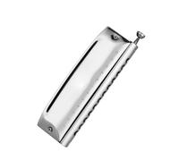 Beginners harmonica Chromatic Harmonica 12 Holes Deluxe Harmonica C Key With Slider And Valve - 12 Hole 48 Tone For Adults Beginners(Silver)