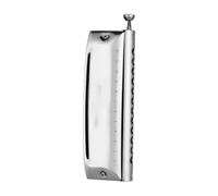 Beginners harmonica Chromatic Harmonica 12 Holes Deluxe Harmonica C Key With Slider And Valve - 12 Hole 48 Tone For Adults Beginners(12 Silver)