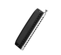 Beginners harmonica Chromatic Harmonica 12 Holes Deluxe Harmonica C Key With Slider And Valve - 12 Hole 48 Tone For Adults Beginners(16 black)