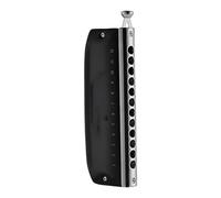 Beginners harmonica Chromatic Harmonica 12 Holes Deluxe Harmonica C Key With Slider And Valve - 12 Hole 48 Tone For Adults Beginners(Black)