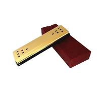 Beginners Harmonica Double Sided Vibrato Harmonica 24 Holes In The Keys Of G And C(Golden)
