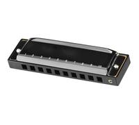 Beginners harmonica Harmonica 10 Holes 20 Tunes Mouth Organ Blues Deluxe Harmonica Key Of C For Beginner Adults Gift Asy To Carry(Black)