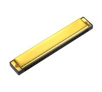 Beginners harmonica Harmonica Professional Harp Armonica Key Of C 24 Hole Polyphony Diatonic Mouth Organ With Case For Blues Folk Jazz Pop(Yellow)
