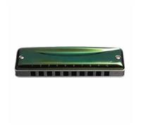 Beginners Harmonica Olive 10 Hole Diatonic Harmonica Green Professional Blues(Key of C)