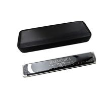 Beginners harmonica Professional 24 Hole Harmonica Tremolo Luxury Mouth Organ Jew's Harp With Case Music Instrument Key C Synthesizer