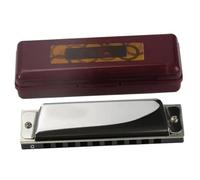 Beginners harmonica Silver 10 Hole Mouth Organ Blues Harp Harmonica Musical Instruments For Beginner Professional Player(G)