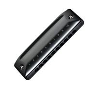 Beginners harmonica Ten-hole C-tuned Round-hole Blues Harmonica For Beginners And Professional Blues Performance(Black,Paddy C)