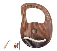 Beginners harp 16/19 Strings Lyre Harp Love Song Music Thumb Lute Stringed Instrument Gift With Tuning Wrench(Coffee 19)