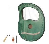 Beginners harp 16/19 Strings Lyre Harp Love Song Music Thumb Lute Stringed Instrument Gift With Tuning Wrench(19Light green)