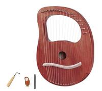 Beginners harp 16/19 Strings Lyre Harp Love Song Music Thumb Lute Stringed Instrument Gift With Tuning Wrench(Brown16)