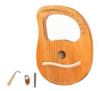 Beginners harp 16/19 Strings Lyre Harp Love Song Music Thumb Lute Stringed Instrument Gift With Tuning Wrench(Wooden16)