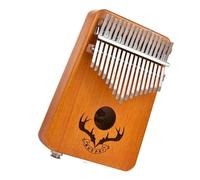 beginners kalimba 17 Key Kalimba Thumb Piano with Bag Yellow/Brown/Blue 17 Key Tuner for Beginners (Color : 1)