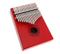Beginners Kalimba 17 Key Red Kalimba Single Board Mahogany Thumb Piano Mini Keyboard Instrument With Complete Accessories